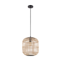 BORDESLEY 1lt Metal & Wood Flex Pendant