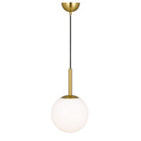 BALLY 1lt 20cm Opal Glass Ball Flex Pendant