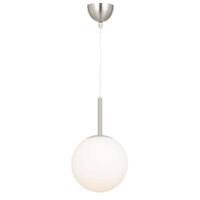 BALLY 1lt 20cm Opal Glass Ball Flex Pendant