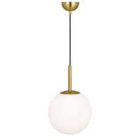 BALLY 1lt 25cm Opal Glass Ball Flex Pendant