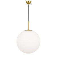 BALLY 1lt 40cm Opal Glass Ball Flex Pendant