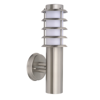 BORDA 1lt IP44 SS304 Fixed Louvered Exterior Wall Light 