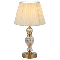 CADIZ 1lt Champagne Glass/Cream Shade Table Lamp