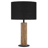 CHAD 1lt Wood/Iron Table Lamp