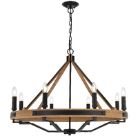 DARIEN 8lt Black Matt Round Chain Pendant