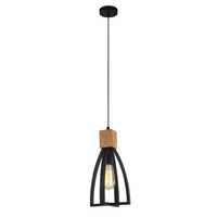 FARO 1lt 180mm Metal/Timber Pendant