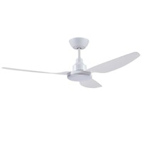 GLACIER 1300mm DC 20w Tricolour Step-Dimming 3 Blade Glass Fibre Composite Ceiling Fan