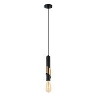 GOLDA 1lt Diagonal Antique Brass Plate Tube Flex Pendant (globe not included)