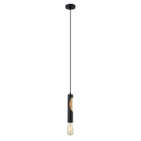 IDA 1lt Blonde Wood Tube Flex Pendant (globe not included)