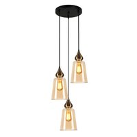 JEREZ 3lt Flat Top Ellipse Pendant with Round Base