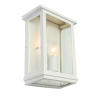 MADRID 1lt Large Clear Bevilled Glass Exterior Wall Light