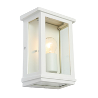 MADRID 1lt Small Clear Bevilled Glass Exterior Wall Light