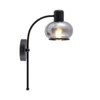 MARBELL 1lt Adjustable Metal/Glass Wall Light