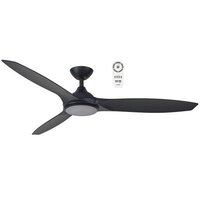 NEWPORT 1420mm DC 18w Tricolour LED 3 Blade ABS Ceiling Fan with Remote