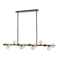 MORAN 14lt 1500mm Iron Horizontal Bar Rod Pendant (globes extra)