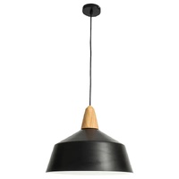 NOEL 1lt 40w 400mm Timber Metal Flex Pendant