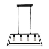 WAINSCOTT.4 4lt Boxed Metal Frame Pendant