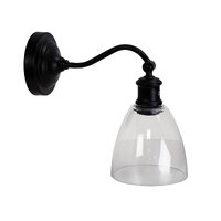 WARWICK 1lt Clear Glass Wall Light