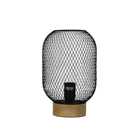 TILDA 1lt Mesh Table Lamp with Timber Base