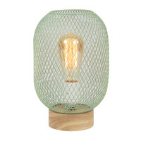 TILDA 1lt Mesh Table Lamp with Timber Base