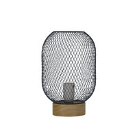 TILDA 1lt Mesh Table Lamp with Timber Base