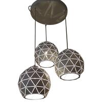 3lt Metal Geometric Cluster Pendant