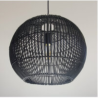 P2121 1lt Round Rattan Flex Pendant