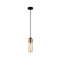 PASTILLE 1lt Amber Glass Round Top Cylinder Pendant