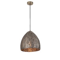 SARI 1lt Embossed Ellipse Steel Ombre Pendant Light