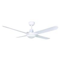 SPYDA 1250mm 20w Tricolour Step Dimming 4 Blade ABS Ceiling Fan