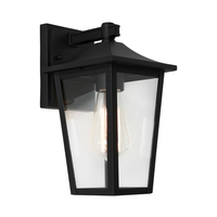 YORK 1lt Clear Glass Exterior Wall Light