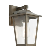 YORK 1lt Clear Glass Exterior Wall Light